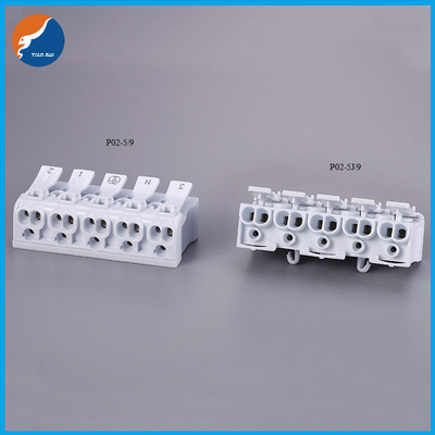 2 3 4 5 inserire di Screwless dell'alloggio di PA dei porti 450V 24A 0.5-2.5mm2 il connettore del cavo per la luce del LED