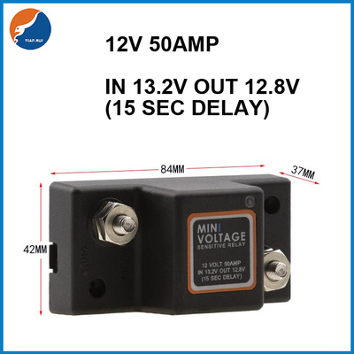 Regolatore doppio Isolator 12V 50AMP della batteria del relè di Mini Voltage Sensitive VSR del monitoraggio per il crogiolo di motociclo rv dell'automobile