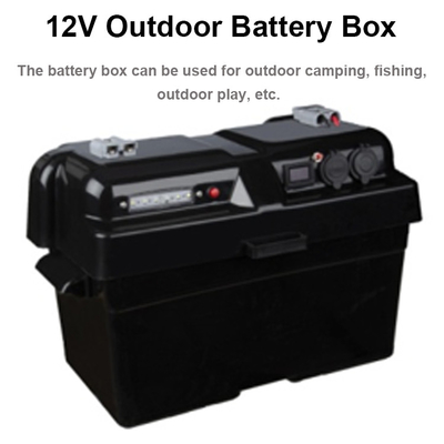 Voltometro solare rv di campeggio di plastica portatile Marine Battery Box Waterproof di 12V USB