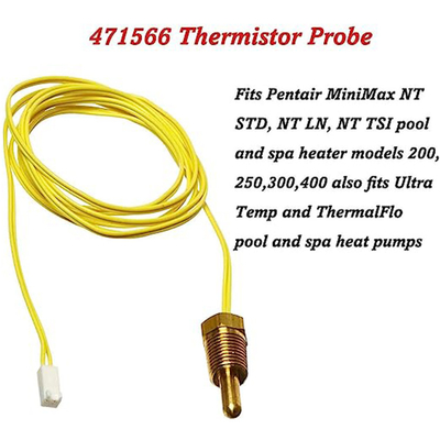 Sostituzione di ohm della sonda 10K del termistore della vite del Giallo-cavo 471566 per il radiatore della pompa della stazione termale dello stagno di minimax di Pentair