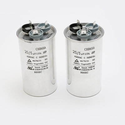 Condensatore del condensatore CBB65 CBB65A CBB65A-1 450V 25uf di CA per il compressore del condizionamento d'aria del sistema di HVAC