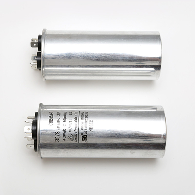 Condensatore del film del polipropilene 450VAC di 50/60HZ CBB65A-1 35uF 35/8uF 5% per il lavaggio del congelatore del condizionatore d'aria