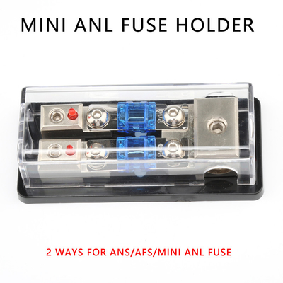 2 Way Car Fuses Box Holder 8GA AFS Mini ANL Fuse Block per 60A Con Indicatore LED